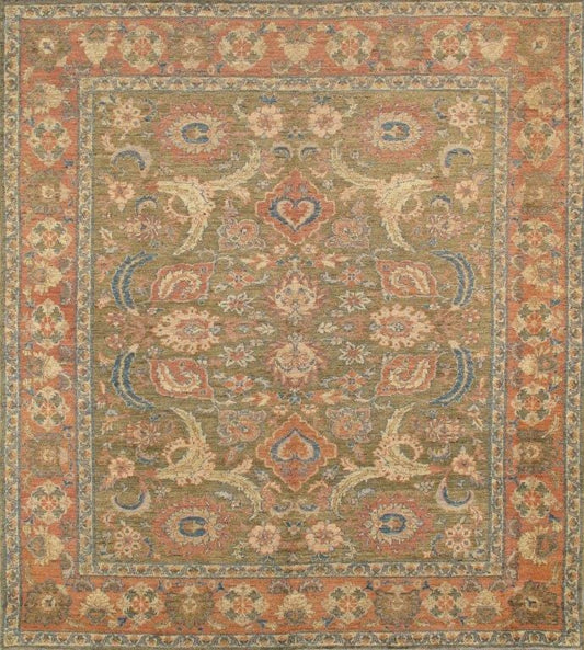 Nomad Art Collection Hand-Knotted Lamb's Wool Area Rug- 8'11" X 9'10"