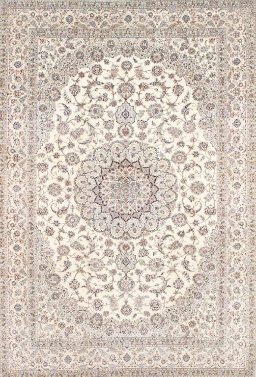 Nain Colletion Hand-Knotted Silk & Wool Area Rug- 7' 3" X 10' 9"