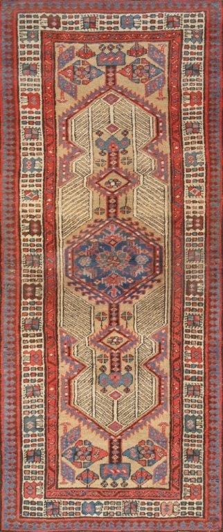 Antique Serab Collection Camel Lamb's Wool Area Rug- 2'10" X 6' 6"
