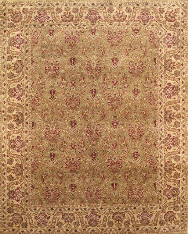 Tabriz Collection Hand-Knotted Lamb's Wool Area Rug- 8' 1" X 10' 1"