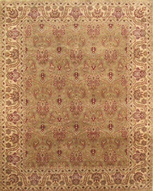 Tabriz Collection Hand-Knotted Lamb's Wool Area Rug- 8' 1" X 10' 1"
