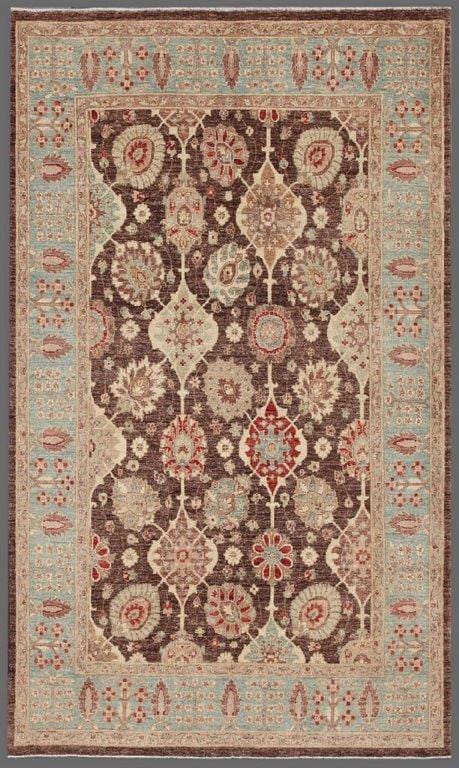 Ferehan Collection Hand-Knotted Lamb's Wool Area Rug- 5' 11" X 9' 11"