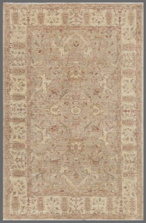 Ferehan Collection Hand-Knotted Lamb's Wool Area Rug- 6' 1" X 9' 1"