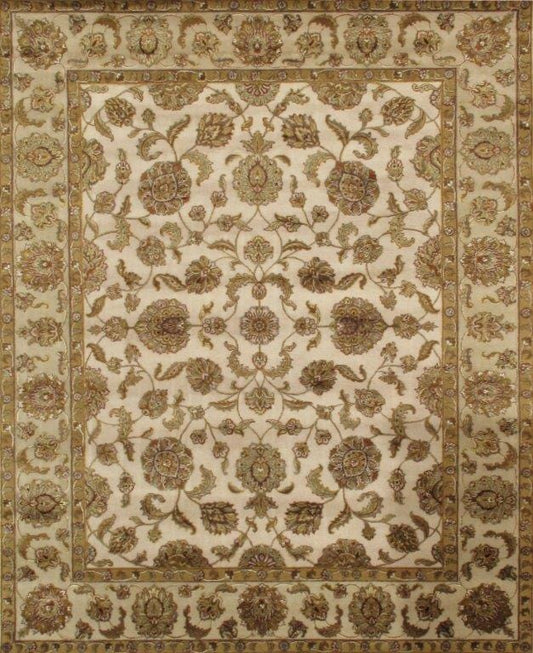 Agra Collection Hand-Knotted Silk & Wool Area Rug- 8' 1" X 10' 1"