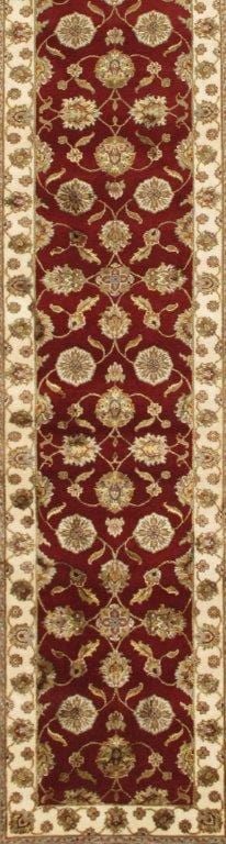 Agra Collection Hand-Knotted Silk & Wool Runner- 2' 6" X 19'11"