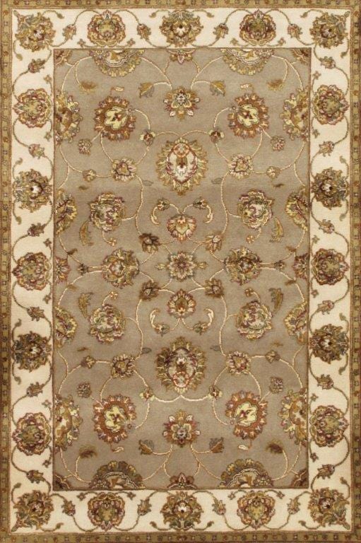 Agra Collection Hand-Knotted Silk & Wool Area Rug- 4' 1" X 6' 2"