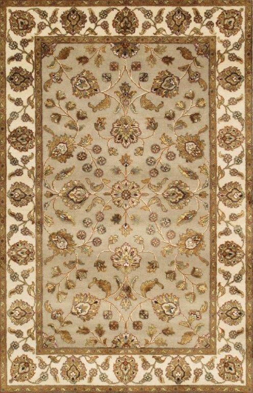 Agra Collection Hand-Knotted Silk & Wool Area Rug- 4' 0" X 6' 2"