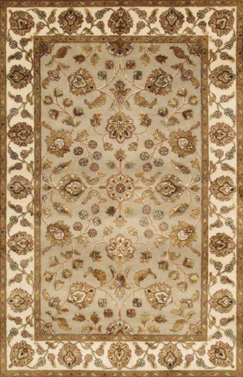 Agra Collection Hand-Knotted Silk & Wool Area Rug- 4' 1" X 6' 0"