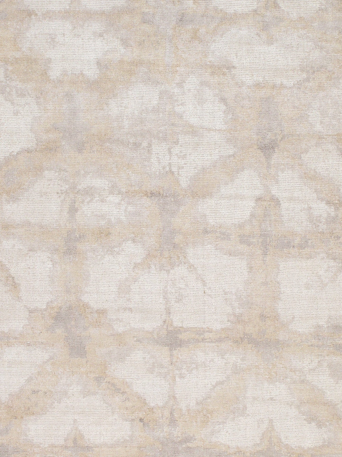 Shibori Collection Hand-Loomed Ivory/L. Gold Bsilk & Wool Area Rug-10' 0" X 14' 0"