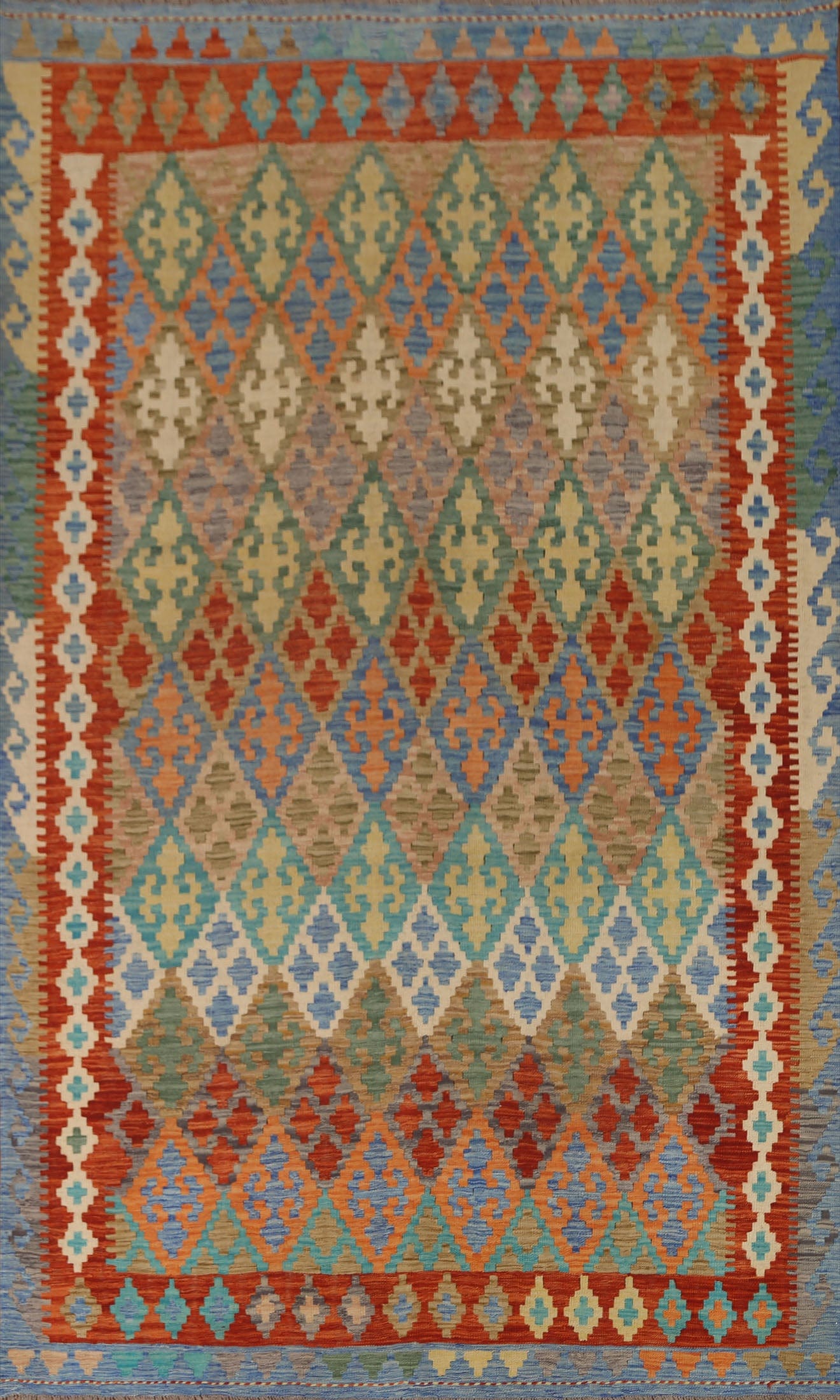 Geometric Kilim Oriental Area Rug 7x10