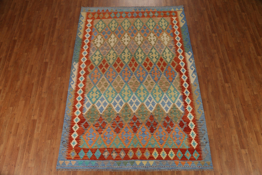 Geometric Kilim Oriental Area Rug 7x10