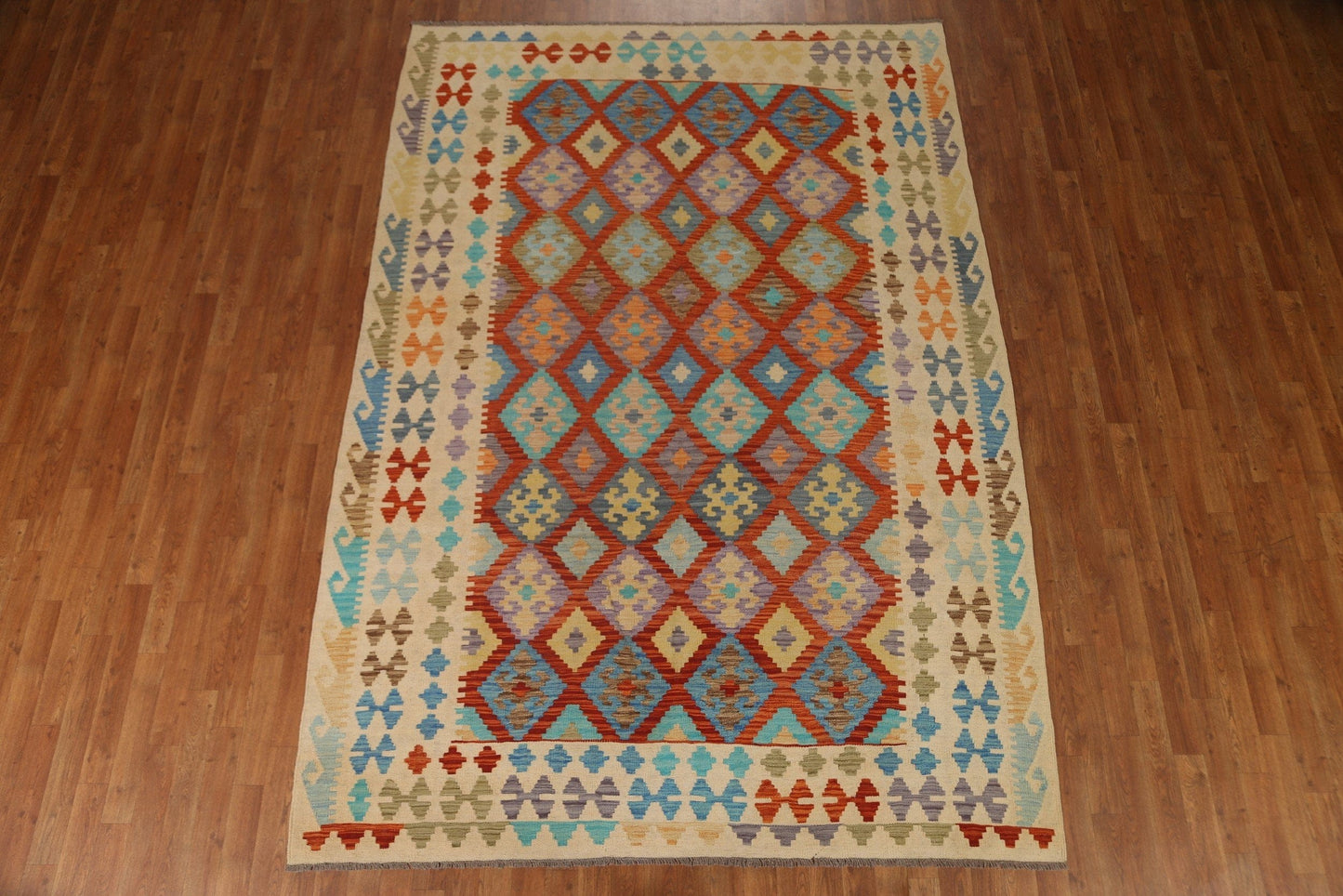 Handmade Kilim Wool Area Rug 7x10