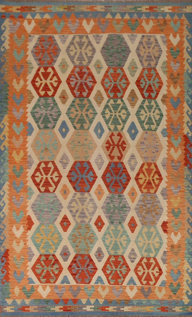 All-Over Kilim Oriental Area Rug 7x10