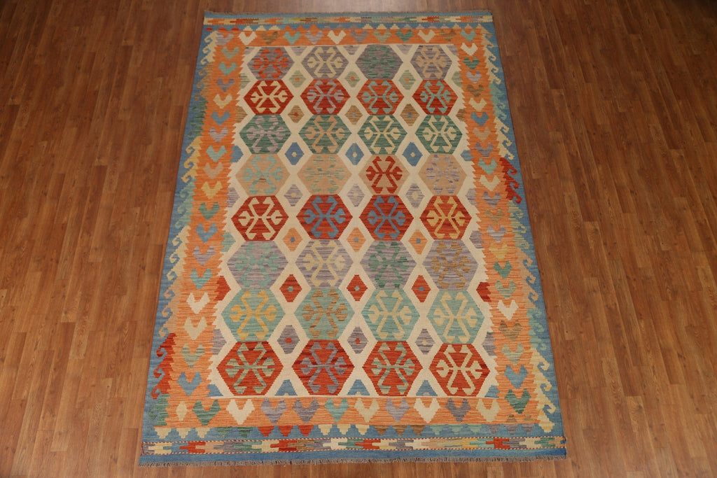 All-Over Kilim Oriental Area Rug 7x10