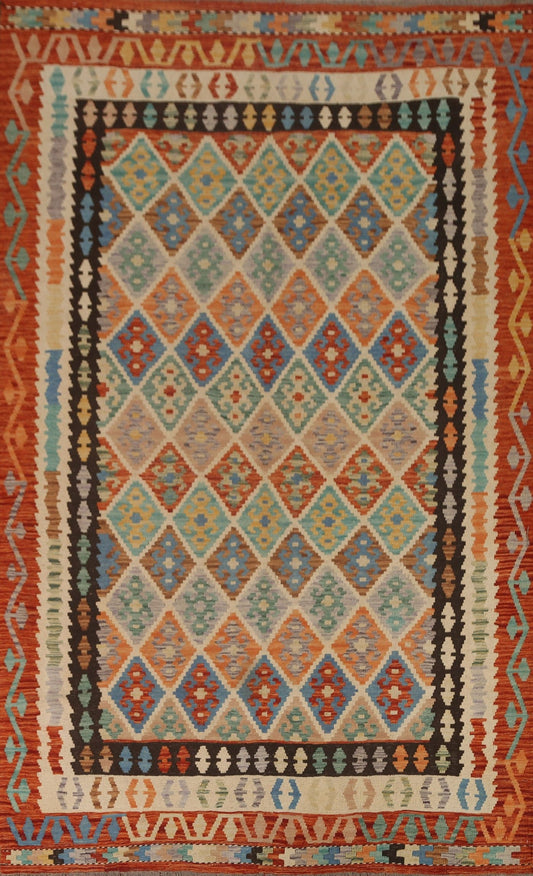 Geometric Kilim Oriental Area Rug 7x10