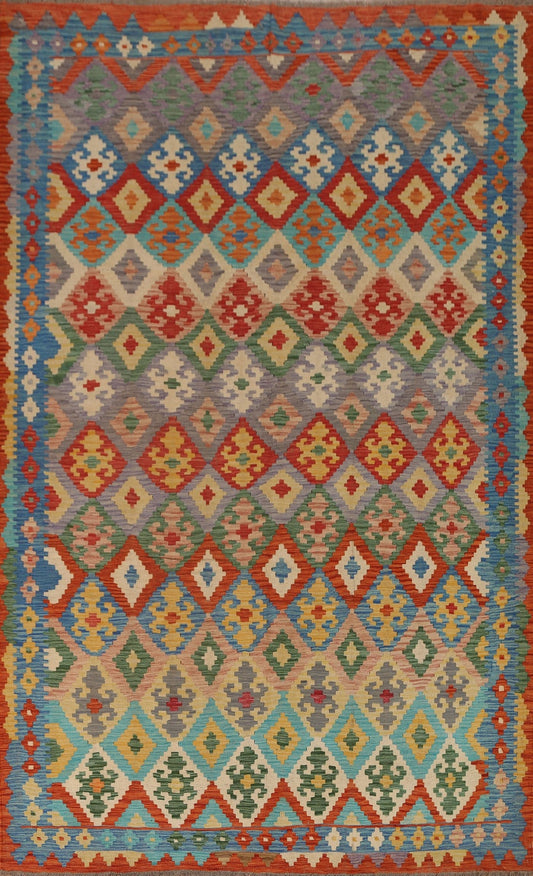 All-Over Kilim Geometric Area Rug 7x10