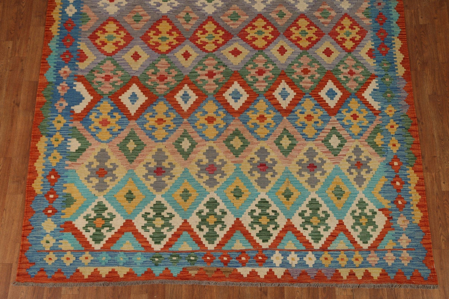 All-Over Kilim Geometric Area Rug 7x10