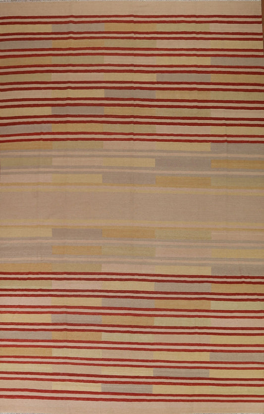 Striped Kilim Modern Area Rug 9x12