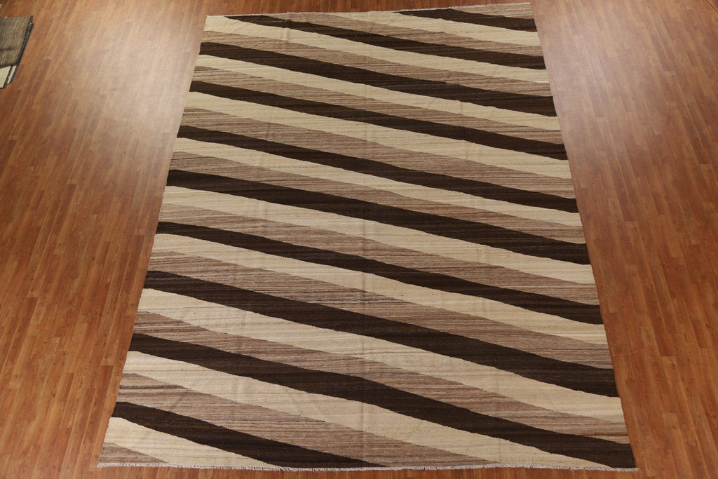 Striped Kilim Modern Area Rug 10x13