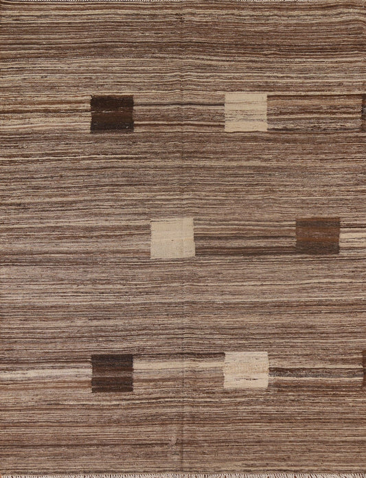 Earth Tone Kilim Modern Area Rug 6x7