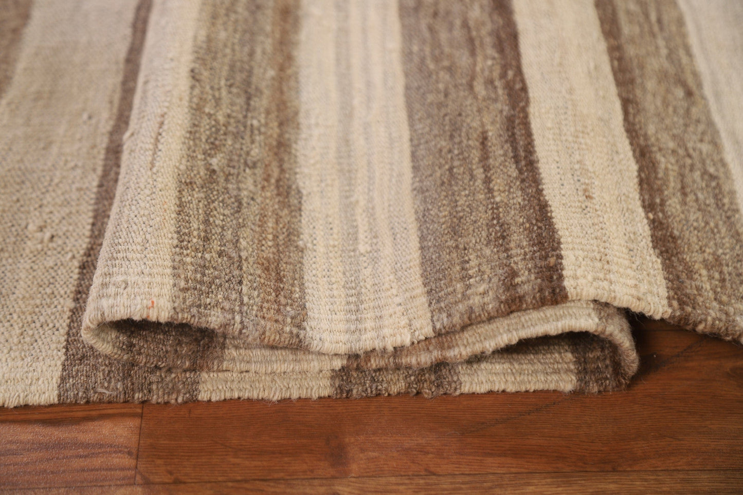 Striped Kilim Earth Tone Area Rug 5x7