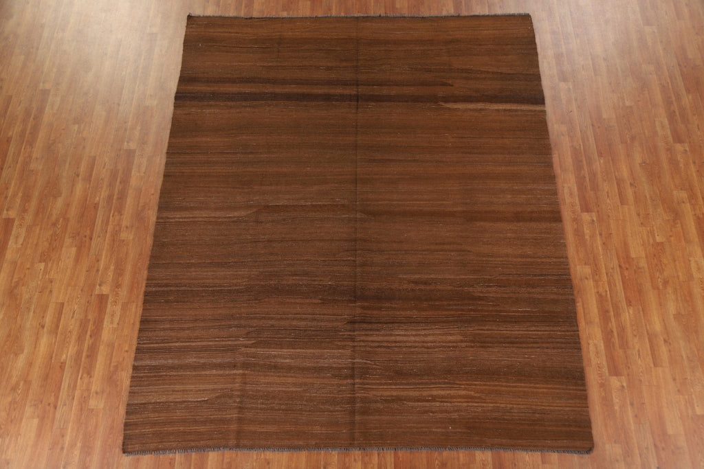 Dark Brown Kilim Oriental Area Rug 8x10