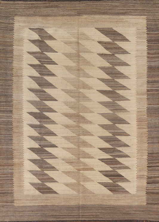 Geometric Kilim Modern Area Rug 7x8