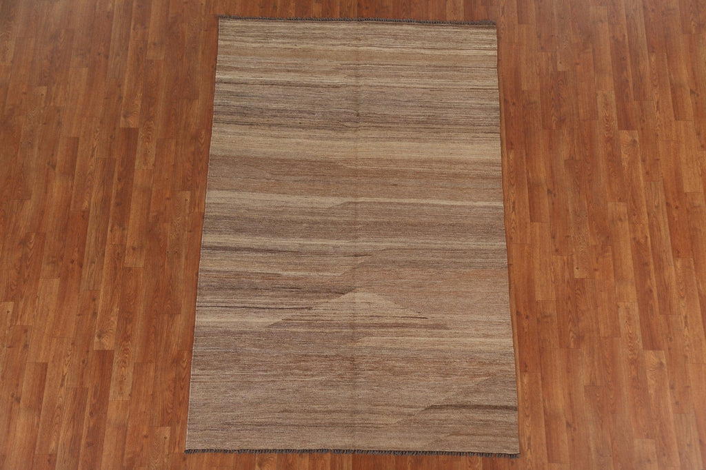 Earth Tone Kilim Modern Area Rug 4x6