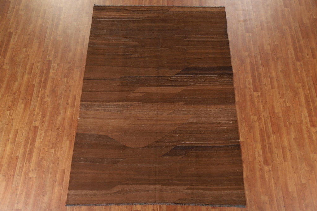 Earth Tone Kilim Modern Area Rug 7x10