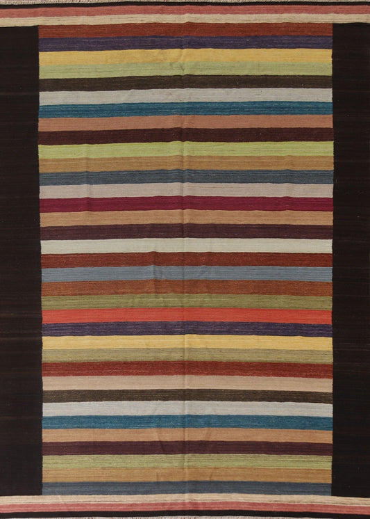 Striped Kilim Contemporary Area Rug 8x10