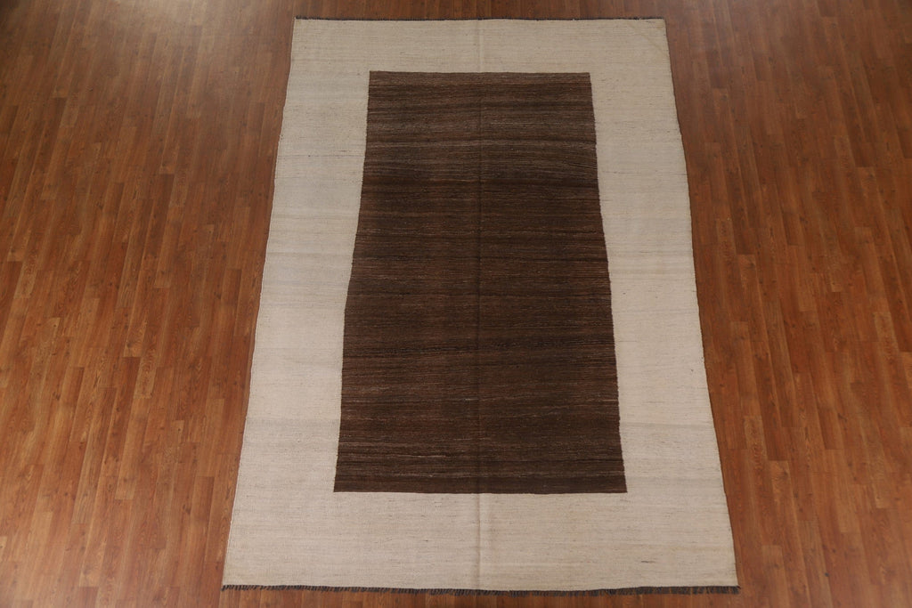 Earth Tone Kilim Modern Area Rug 7x10