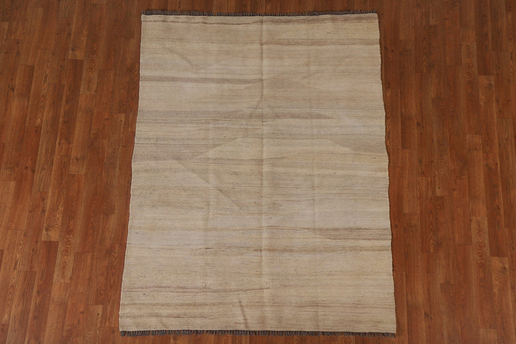 Modern Kilim Earth Tone Area Rug 4x6