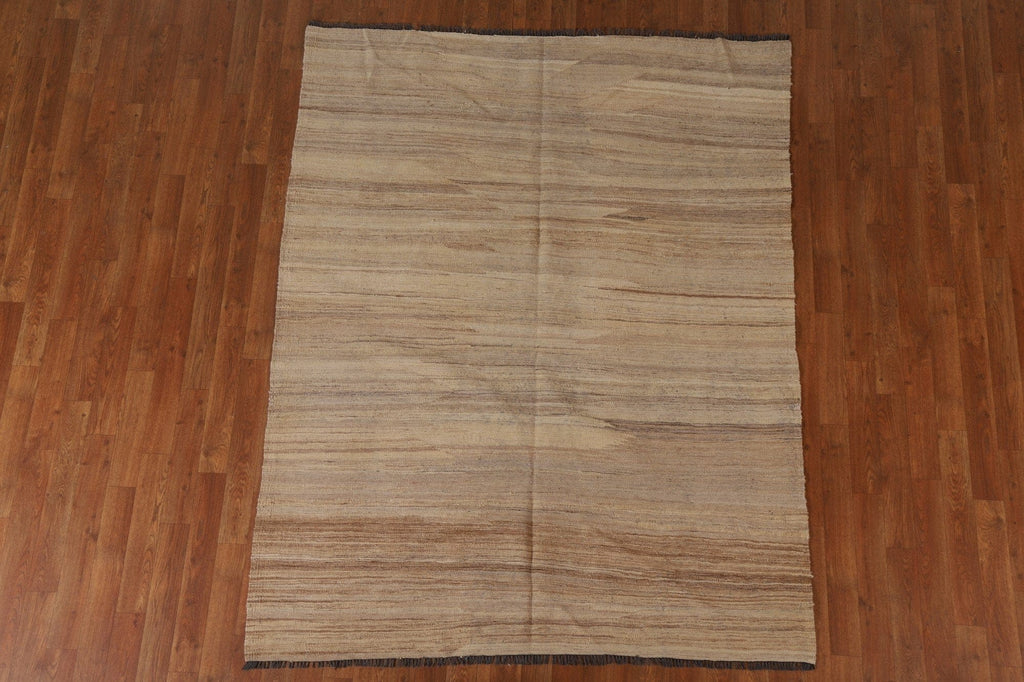 Earth Tone Kilim Modern Area Rug 5x7