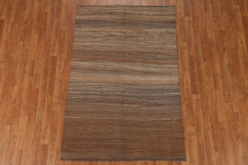 Earth Tone Kilim Modern Area Rug 4x6