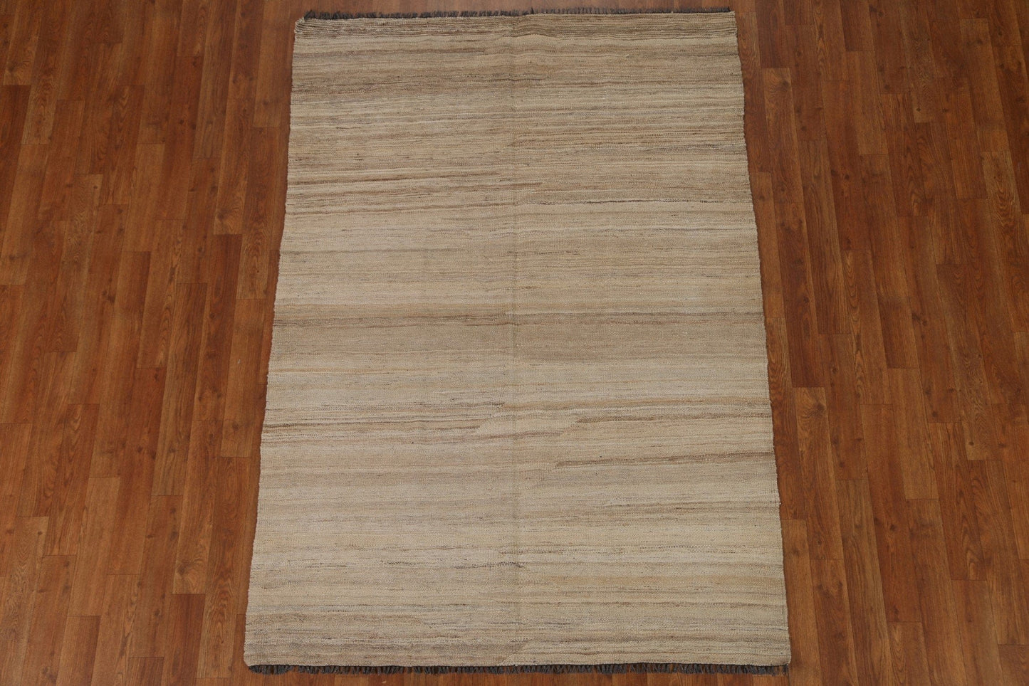 Kilim Earth Tone Wool Area Rug 4x6