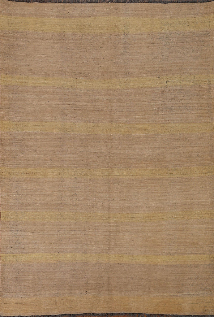 Earth Tone Kilim Modern Area Rug 5x6