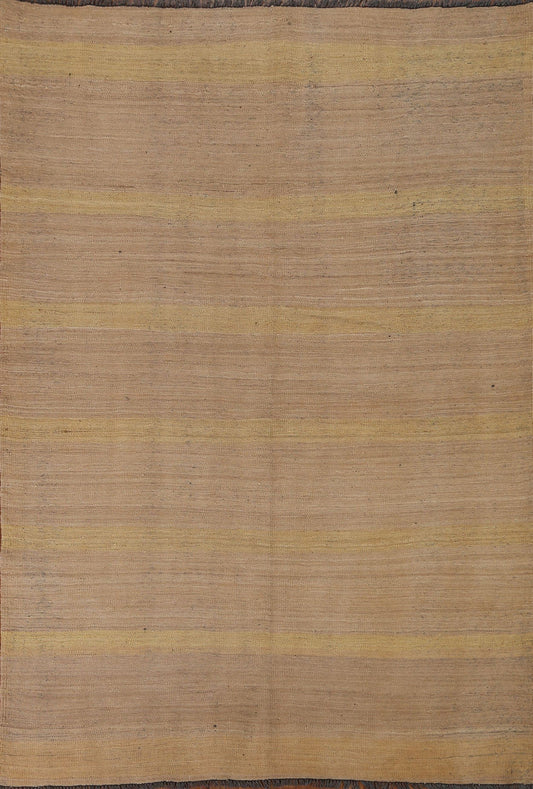 Earth Tone Kilim Modern Area Rug 5x6