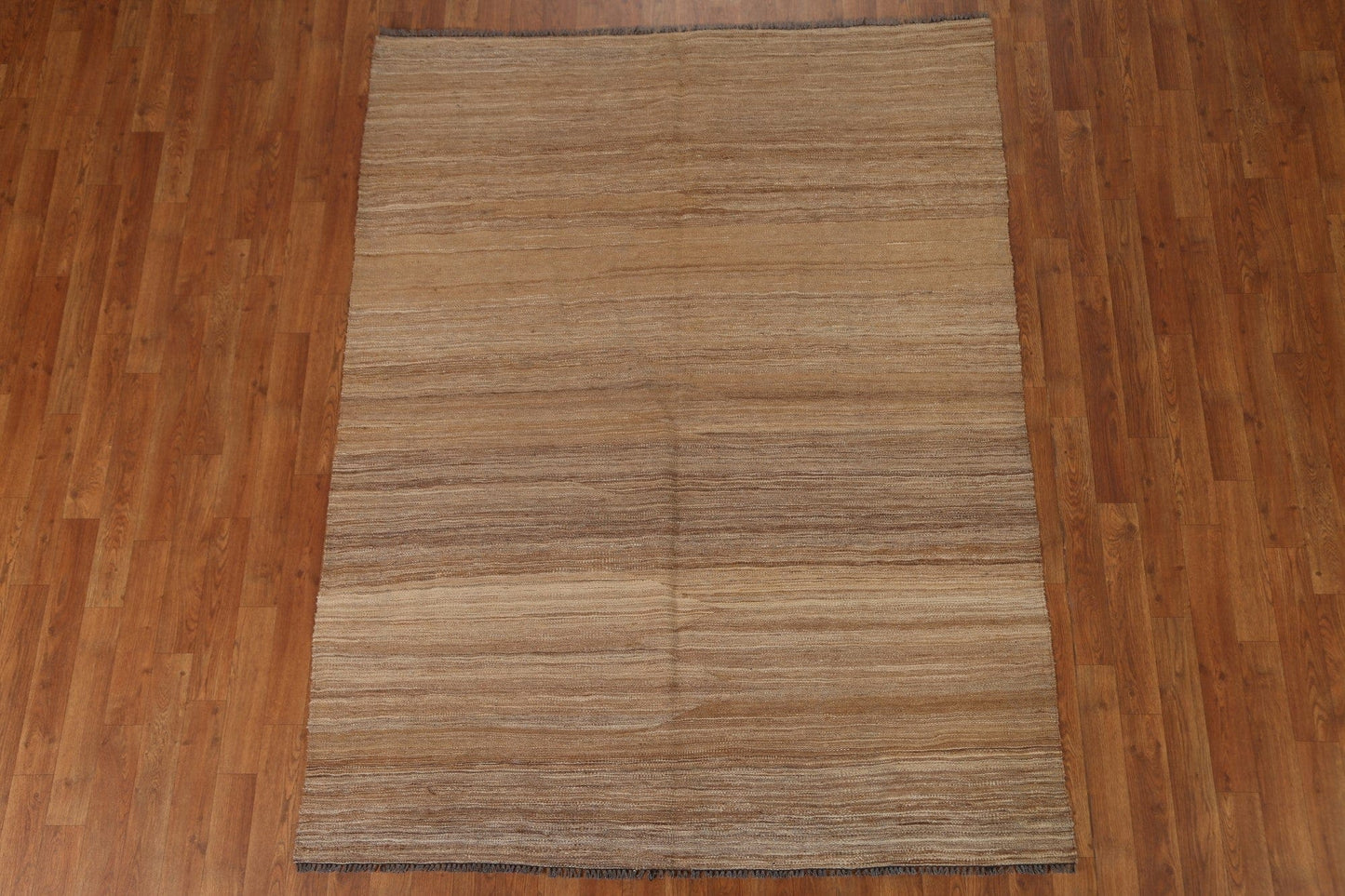 Earth Tone Wool Kilim Modern Area Rug 5x7