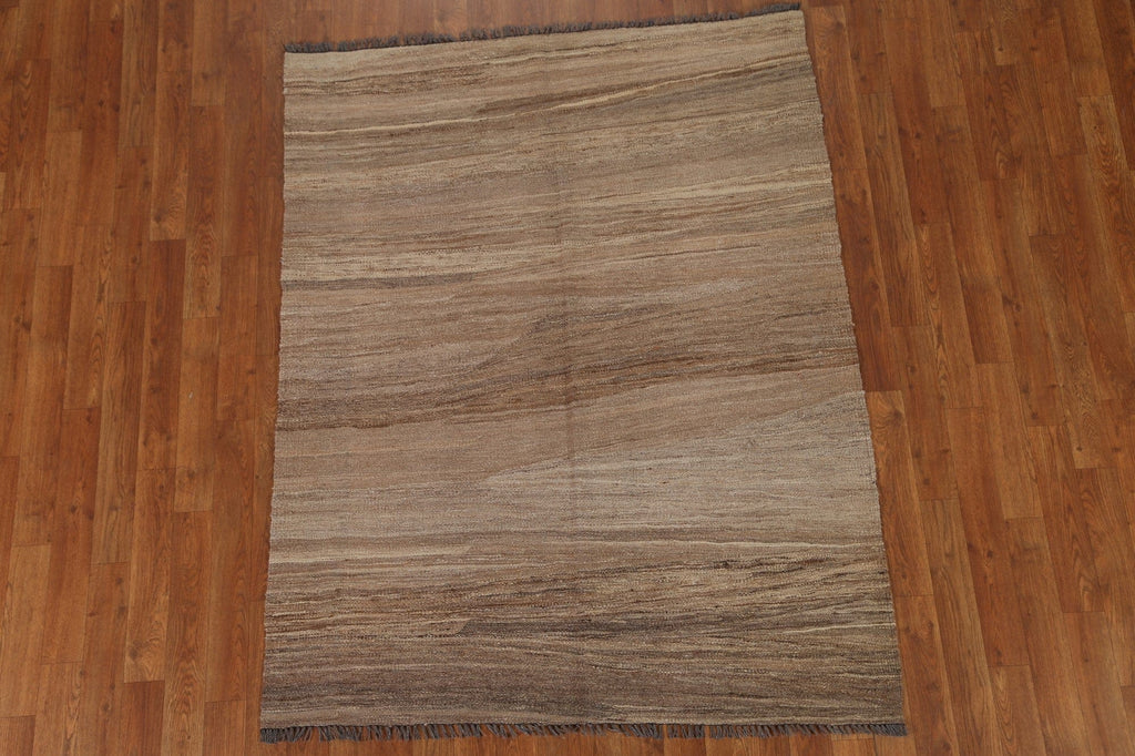 Natural Dye Kilim Modern Area Rug 4x5