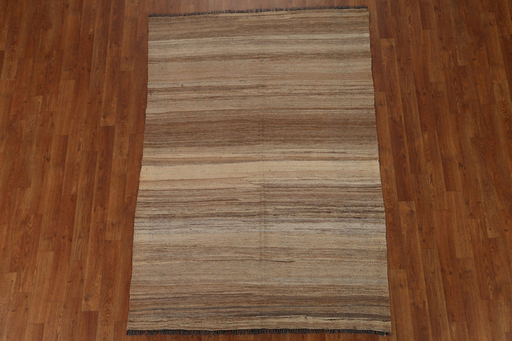 Earth Tone Kilim Modern Area Rug 4x6