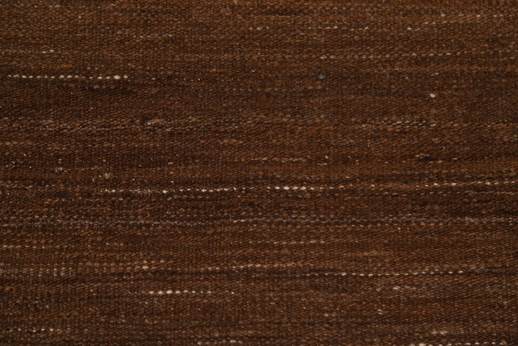 Earth Tone Kilim Brown Modern Area Rug 6x8