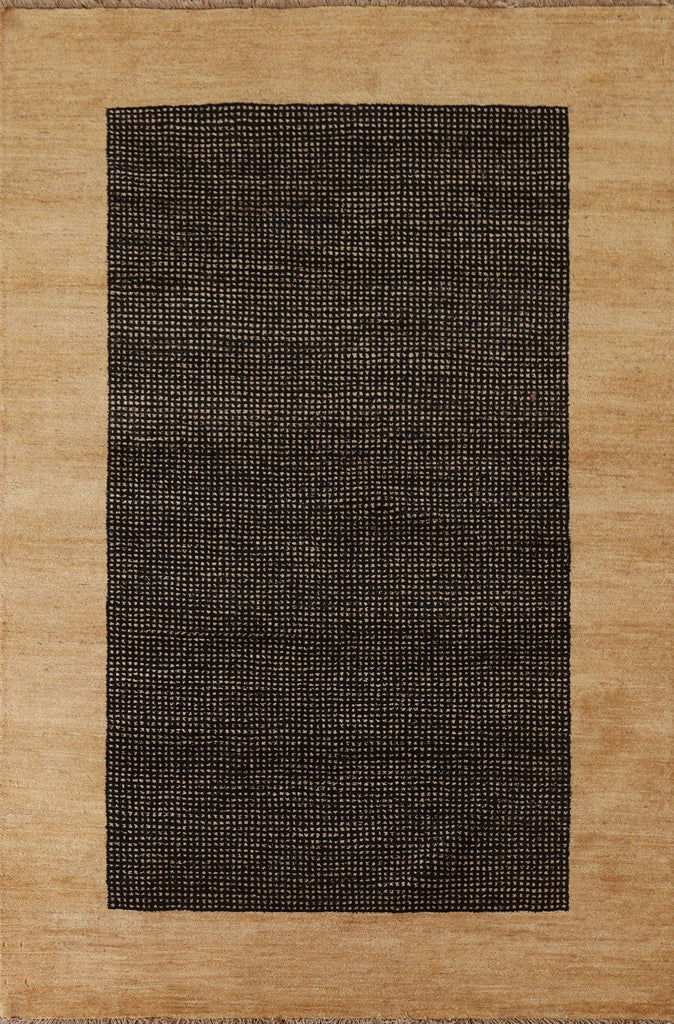 Black Gabbeh Kashkoli Oriental Area Rug 5x7