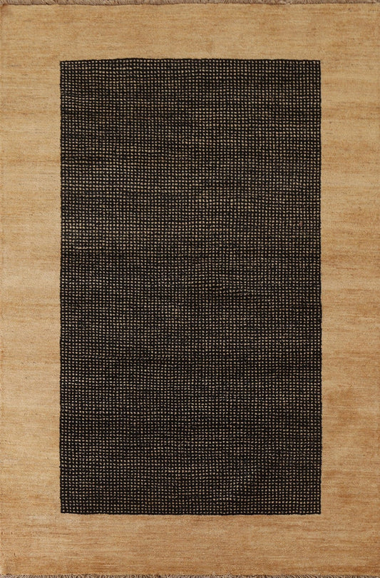 Black Gabbeh Kashkoli Oriental Area Rug 5x7