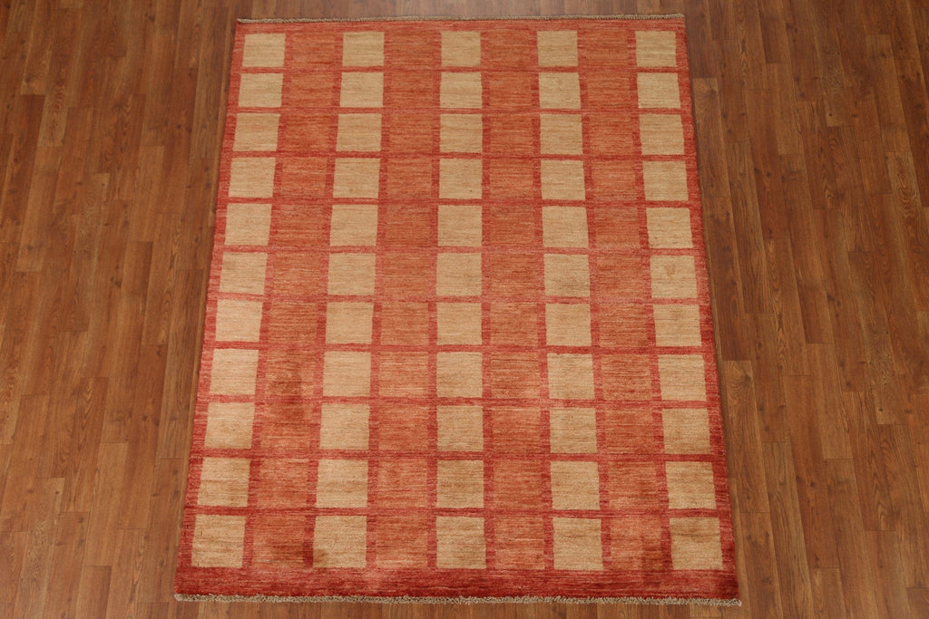 Geometric Gabbeh Kashkoli Modern Area Rug 5x6