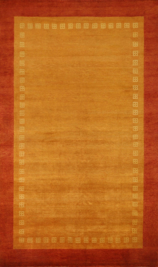 Gold Gabbeh Kashkoli Oriental Area Rug 7x10