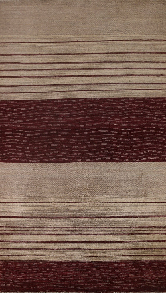 Striped Gabbeh Kashkoli Wool Area Rug 6x9