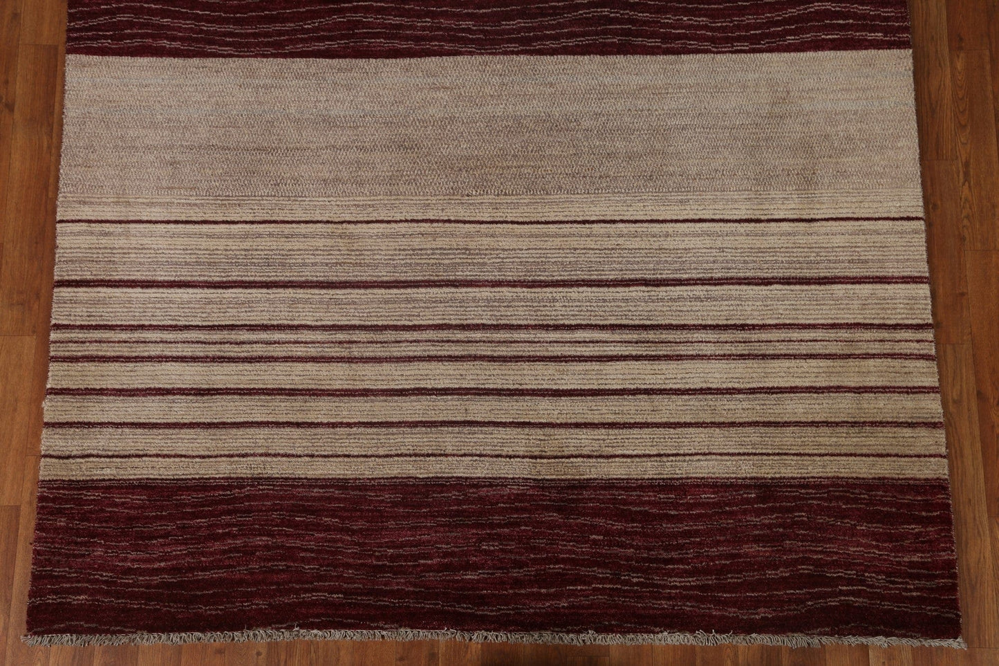 Striped Gabbeh Kashkoli Wool Area Rug 6x9