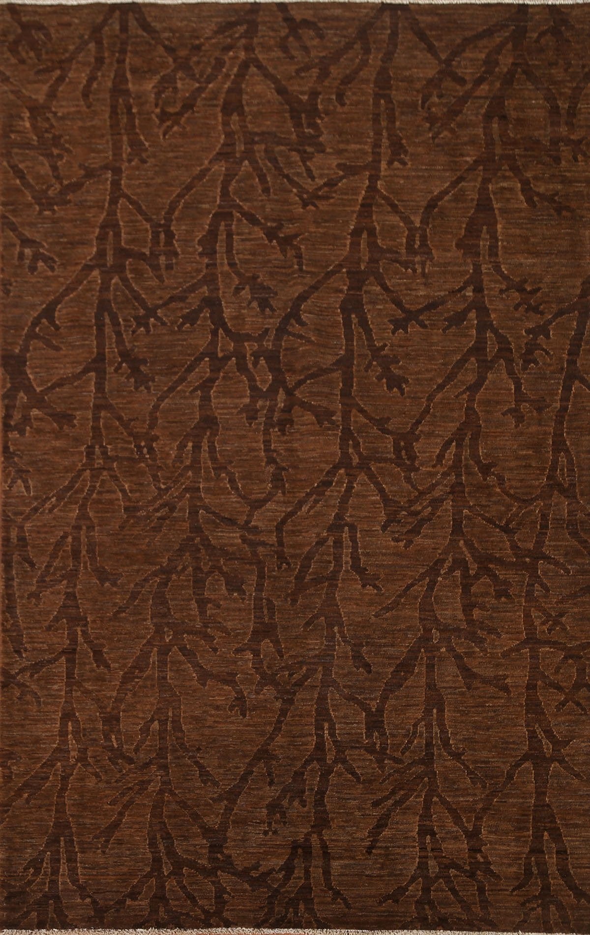 Nature Brown Gabbeh Kashkoli Wool Area Rug 6x8