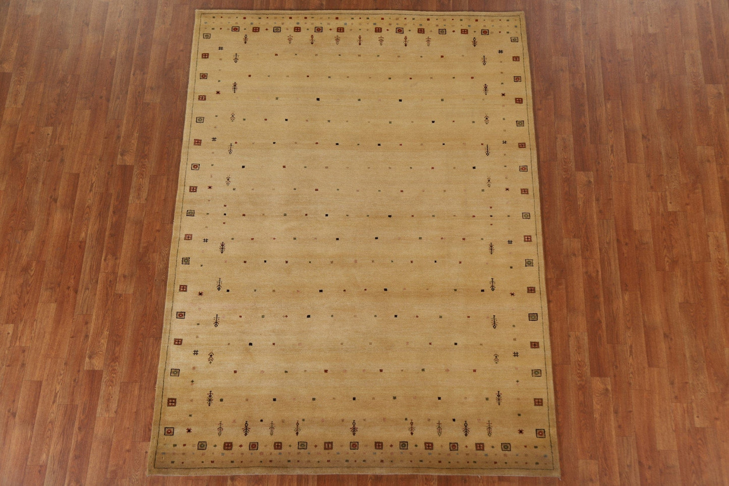 Handmade Gabbeh Kashkoli Wool Area Rug 6x8