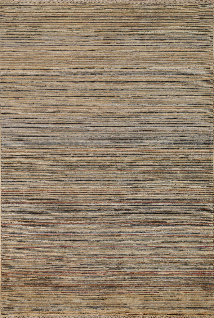 Striped Gabbeh Kashkoli All-Over Area Rug 5x7